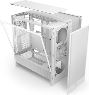 Case NZXT H5 Flow 2024 White, Mid-Tower