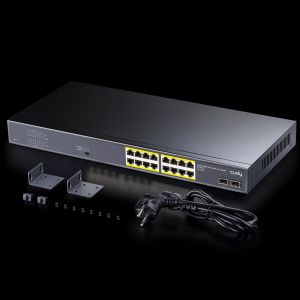 Switch Cudy GS1020PS2, 16 x Gigabit PoE, 2 x Gigabit SFP