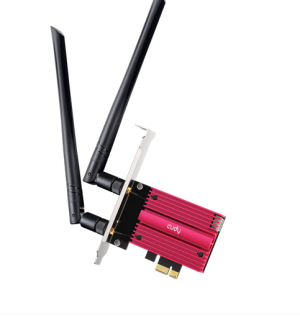 Ethernet Adapter Cudy WE9300, PCIe, Tri Band, 5.7 Gbps, 2.8 Gbps, 688 Mbps, WiFi 7, Bluetooth 5.4