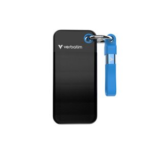 Verbatim Pocket SSD USB 3.2 Gen 2 1TB Black/Blue Hard Drive