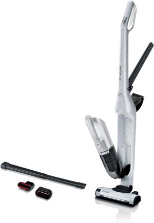 Прахосмукачка Bosch BBH3ALL28, Cordless Handstick Vacuum cleaner 2 in 1 Flexxo Gen2 28Vmax, Serie 4, built-in accessories, White