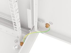 Communication cabinet Lanberg rack cabinet 19" wall-mount 6U/600x600 for self-assembly with metal door gray (flat pack)
