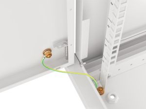 Communication cabinet Lanberg rack cabinet 19" wall-mount 6U/600x600 for self-assembly with metal door gray (flat pack)