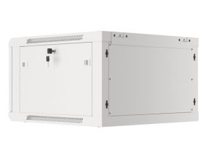Communication cabinet Lanberg rack cabinet 19" wall-mount 6U/600x600 for self-assembly with metal door gray (flat pack)