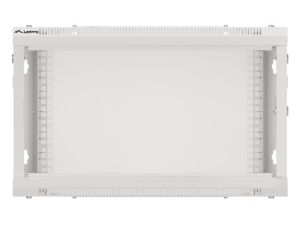 Communication cabinet Lanberg rack cabinet 19" wall-mount 6U/600x600 for self-assembly with metal door gray (flat pack)