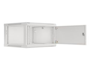 Communication cabinet Lanberg rack cabinet 19" wall-mount 6U/600x600 for self-assembly with metal door gray (flat pack)