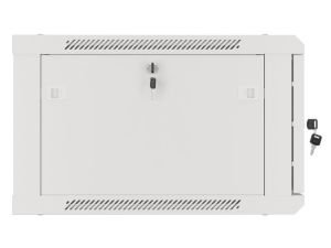 Communication cabinet Lanberg rack cabinet 19" wall-mount 6U/600x600 for self-assembly with metal door gray (flat pack)