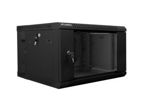 Communication cabinet Lanberg rack cabinet 19" double-section wall-mount 6U / 600x600 for self-assembly (flat pack), black