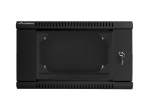 Communication cabinet Lanberg rack cabinet 19" double-section wall-mount 6U / 600x600 for self-assembly (flat pack), black
