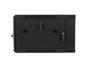 Communication cabinet Lanberg rack cabinet 19" double-section wall-mount 6U / 600x600 for self-assembly (flat pack), black