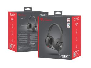 Headphones Genesis Headset Argon 600 With Microphone Adapter Black