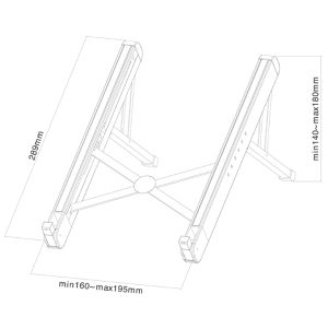 Stand Neomounts by NewStar Foldable Notebook Desk Stand (ergonomic)