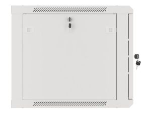 Communication cabinet Lanberg rack cabinet 19" wall-mount 9U/600x600 for self-assembly with metal door gray (flat pack)