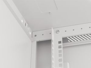 Communication cabinet Lanberg rack cabinet 19" wall-mount 9U/600x600 for self-assembly with metal door gray (flat pack)