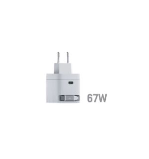 Charger HikVision GaN Fast Charger 2C 67W, USB-C retractable cable & USB C Port, Universal Compatibility (phones, tablets, laptops, switch and other devices), Portable