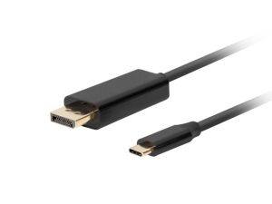 Cable Lanberg USB-C (M) -> display port (M) cable 1.8m 4K 60Hz, black