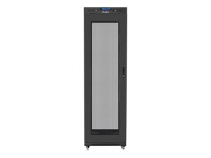Communication cabinet Lanberg rack cabinet 19" free-standing 42U/600x1000 (flat pack) with mesh door lcd black v2