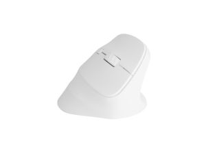 Mouse Natec Vertical Mouse Crake 2 Wireless, 2400DPI Bluetooth 5.2 + 2.4 GHz White