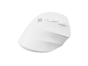 Mouse Natec Vertical Mouse Crake 2 Wireless, 2400DPI Bluetooth 5.2 + 2.4 GHz White