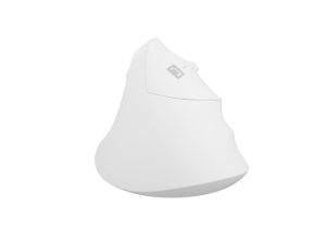 Mouse Natec Vertical Mouse Crake 2 Wireless, 2400DPI Bluetooth 5.2 + 2.4 GHz White