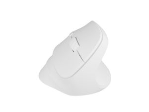 Mouse Natec Vertical Mouse Crake 2 Wireless, 2400DPI Bluetooth 5.2 + 2.4 GHz White