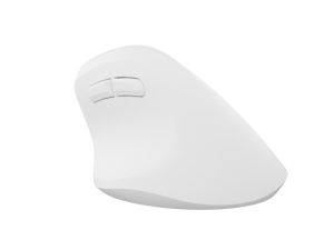 Mouse Natec Vertical Mouse Crake 2 Wireless, 2400DPI Bluetooth 5.2 + 2.4 GHz White