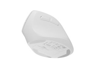 Mouse Natec Vertical Mouse Crake 2 Wireless, 2400DPI Bluetooth 5.2 + 2.4 GHz White