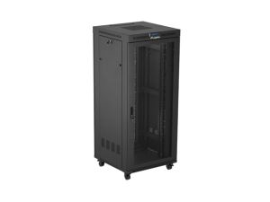 Communication cabinet Lanberg rack cabinet 19" free-standing 37U/600X800 (FLAT PACK) with mesh door LCD black