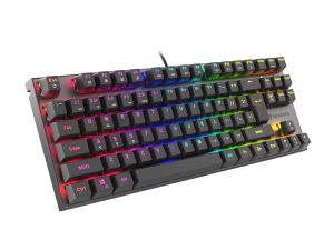 Keyboard Genesis Mechanical Gaming Keyboard Thor 303 TKL RGB Backlight Red Switch US Layout Black