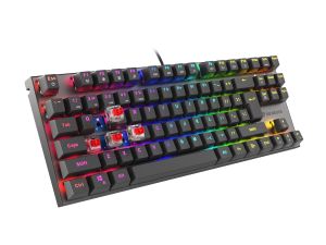 Keyboard Genesis Mechanical Gaming Keyboard Thor 303 TKL RGB Backlight Red Switch US Layout Black