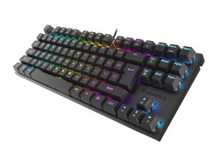 Keyboard Genesis Mechanical Gaming Keyboard Thor 303 TKL RGB Backlight Red Switch US Layout Black