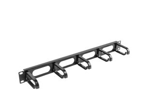 Accessory Lanberg 19" cable management AK-1205-B panel 5 rings - type b 1U, black