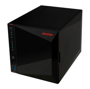 Network storage Asustor AS5304T, 4-Bay NAS, Intel Celeron J4105 Quad-Core 1.5 GHz (burst up 2.5 GHz), 4 GB SO-DIMM DDR4, 4x 2.5"/3.5" SATA3 HDD or SSD, 2x 2.5 GbE, 3x USB 3.2 Gen 1 Type A, WOW (Wake on WAN), WOL, System Sleep Mode, AES-NI hardware encrypt