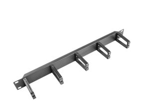 Lanberg accessory 19" cable management panel w. 5 plastic holders 1U - type b, black