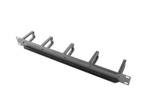 Lanberg accessory 19" cable management panel w. 5 plastic holders 1U - type b, black