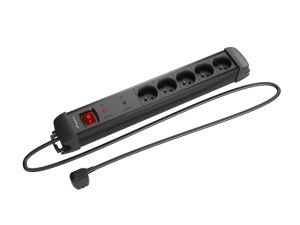 Lanberg surge protector sp1 1.5m 5x french outlets black power strip