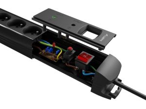Lanberg surge protector sp1 1.5m 5x french outlets black power strip
