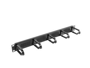 Accessory Lanberg 19" cable management AK-1203-B brush panel 5 rings- type b 1U, black