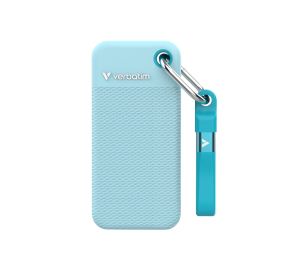 Hard drive Verbatim Pocket SSD USB 3.2 Gen 2 1TB Polar Blue incl. two rubber sleeves