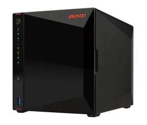 Network storage Asustor Nimbustor AS5404T, 4 Bay NAS, Quad-Core 2.0GHz CPU, Dual 2.5GbE Ports, 4GB SO-DIMM DDR4 (Max. 16GB), Four M.2 SSD Slots (Diskless), 3x USB 3.2 Gen 1 Type A , WOW (Wake on WAN), WOL, System Sleep Mode, AES-NI hardware encryption, Bl