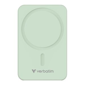 Външна батерия Verbatim Charge 'n' Go Essentials Power Bank Magnetic Wireless 20000mAh Green