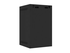 Communication cabinet Lanberg rack cabinet 10" wall-mount 9U / 280x310 self-assembly flat pack with metal door, black