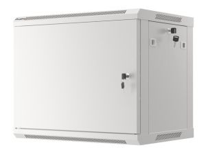 Communication cabinet Lanberg rack cabinet 19" wall-mount 9U/600x450 for self-assembly with metal door gray (flat pack)