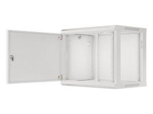 Communication cabinet Lanberg rack cabinet 19" wall-mount 9U/600x450 for self-assembly with metal door gray (flat pack)