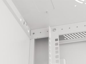 Communication cabinet Lanberg rack cabinet 19" wall-mount 9U/600x450 for self-assembly with metal door gray (flat pack)