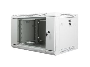 Communication cabinet Lanberg rack cabinet 19" wall-mount 6U / 600x450 for self-assembly (flat pack), gray