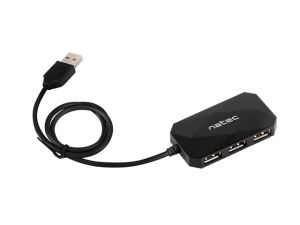 USB hub Natec HUB Locust USB 2.0 4-Port Black