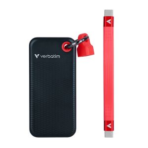 Verbatim Pocket SSD USB 3.2 Gen 2 1TB Black/Red Hard Drive