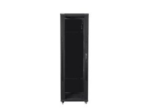 Communication cabinet Lanberg rack cabinet 19" free-standing 42U / 800x800 self-assembly flat pack, black