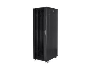 Communication cabinet Lanberg rack cabinet 19" free-standing 42U / 800x800 self-assembly flat pack, black